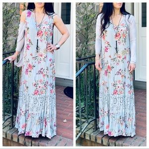 BOHO CHIC LOOSE FiT LAYERED PRINT MAXI DRESS